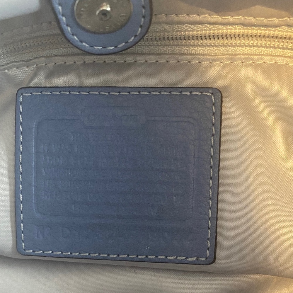 Coach Blue Leather Shoulder Bag - Picture 9 of 12
